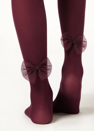 Girls’ Tights with Bow