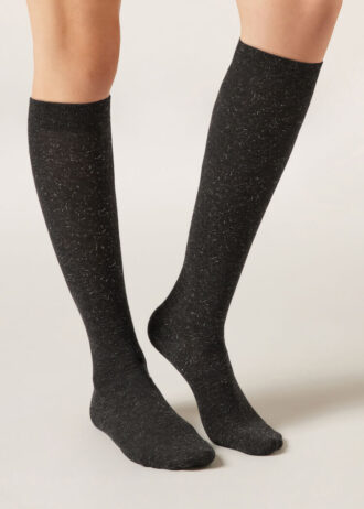 Glitter Long Socks with Cashmere Glitter Long Socks with Cashmere