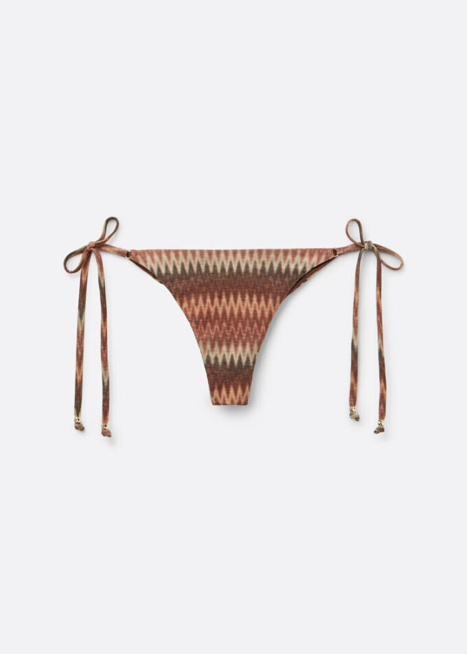 Golden Chevron Brazilian String Swimsuit Bottoms Golden Chevron Brazilian String Swimsuit Bottoms