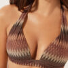 Golden Chevron Padded Triangle Swimsuit Top