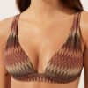 Golden Chevron Padded Triangle Swimsuit Top