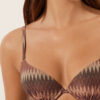Golden Chevron Push up Swimsuit Top