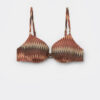 Golden Chevron Push up Swimsuit Top