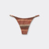 Golden Chevron Thong Swimsuit Bottoms