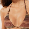 Golden Chevron Triangle Swimsuit Top
