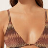 Golden Chevron Triangle Swimsuit Top