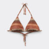 Golden Chevron Triangle Swimsuit Top