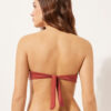 Graduated Padded Bandeau Swimsuit Top Shiny Satin Graduated Padded Bandeau Swimsuit Top Shiny Satin