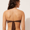 Graduated Padded Bandeau Swimsuit Top Shiny Satin Graduated Padded Bandeau Swimsuit Top Shiny Satin