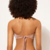 Graduated Padded Bandeau Swimsuit Top Shiny Satin Graduated Padded Bandeau Swimsuit Top Shiny Satin