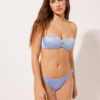 Graduated Padded Bandeau Swimsuit Top Shiny Satin Graduated Padded Bandeau Swimsuit Top Shiny Satin