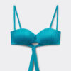 Graduated Padded Bandeau Swimsuit Top Shiny Satin Graduated Padded Bandeau Swimsuit Top Shiny Satin