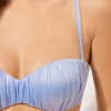 Graduated Padded Bandeau Swimsuit Top Shiny Satin Graduated Padded Bandeau Swimsuit Top Shiny Satin