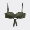 Graduated Padded Bandeau Swimsuit Top Shiny Satin Graduated Padded Bandeau Swimsuit Top Shiny Satin