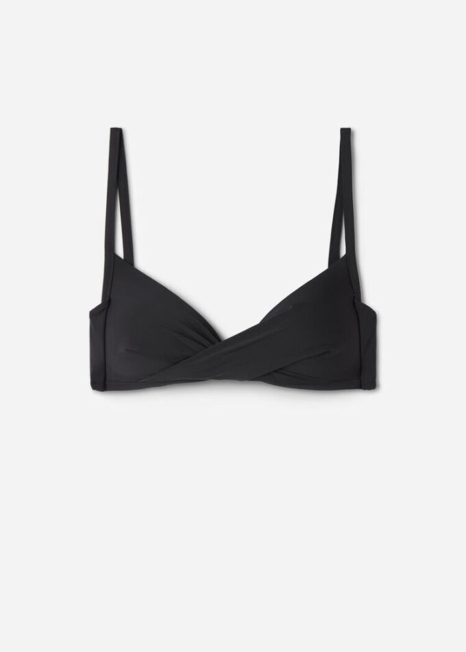 Graduated Padded Criss-Cross Triangle Swimsuit Top Indonesia