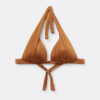Graduated Padding Triangle Swimsuit Top Shiny Satin