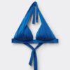 Graduated Padding Triangle Swimsuit Top Shiny Satin