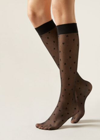 Hearts and Dots Knee-High Socks