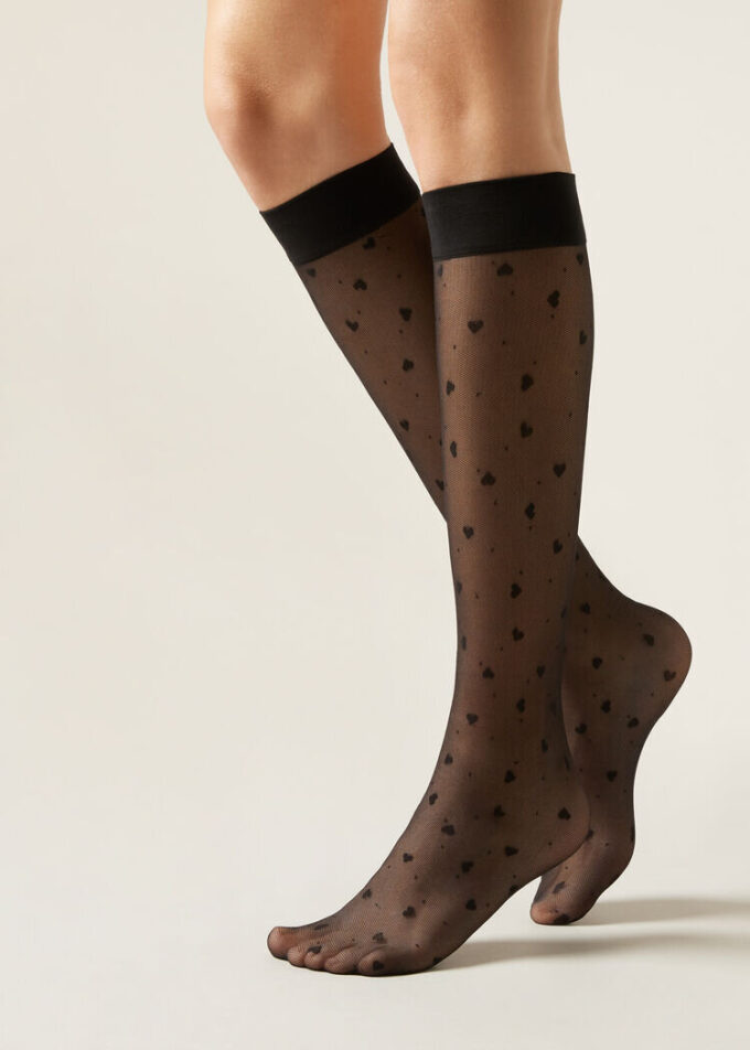 Hearts and Dots Knee-High Socks Hearts and Dots Knee-High Socks