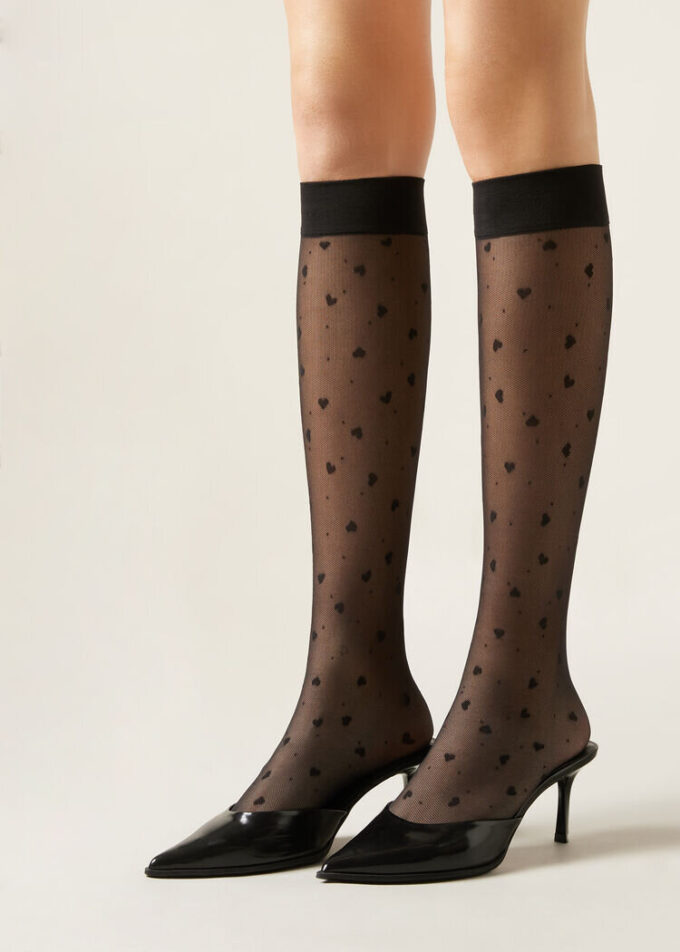 Hearts and Dots Knee-High Socks Hearts and Dots Knee-High Socks