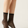Hearts and Dots Motif Socks