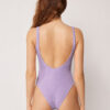 High Cut One Piece Swimsuit Crinkle Waves