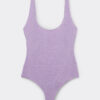 High Cut One Piece Swimsuit Crinkle Waves
