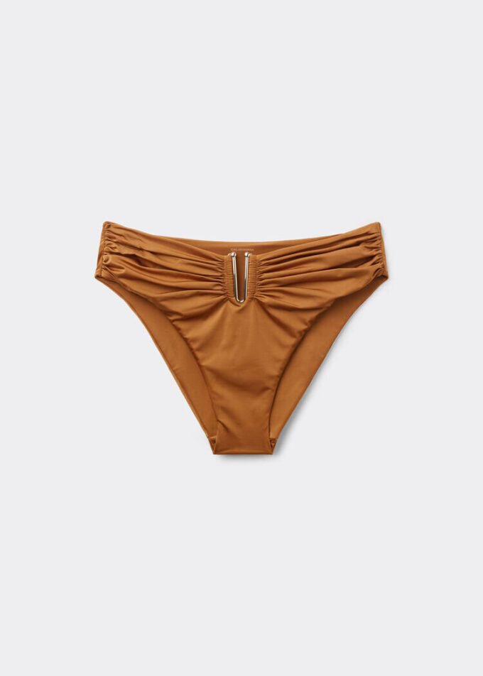 High Rise Swimsuit Bottom Shiny Satin