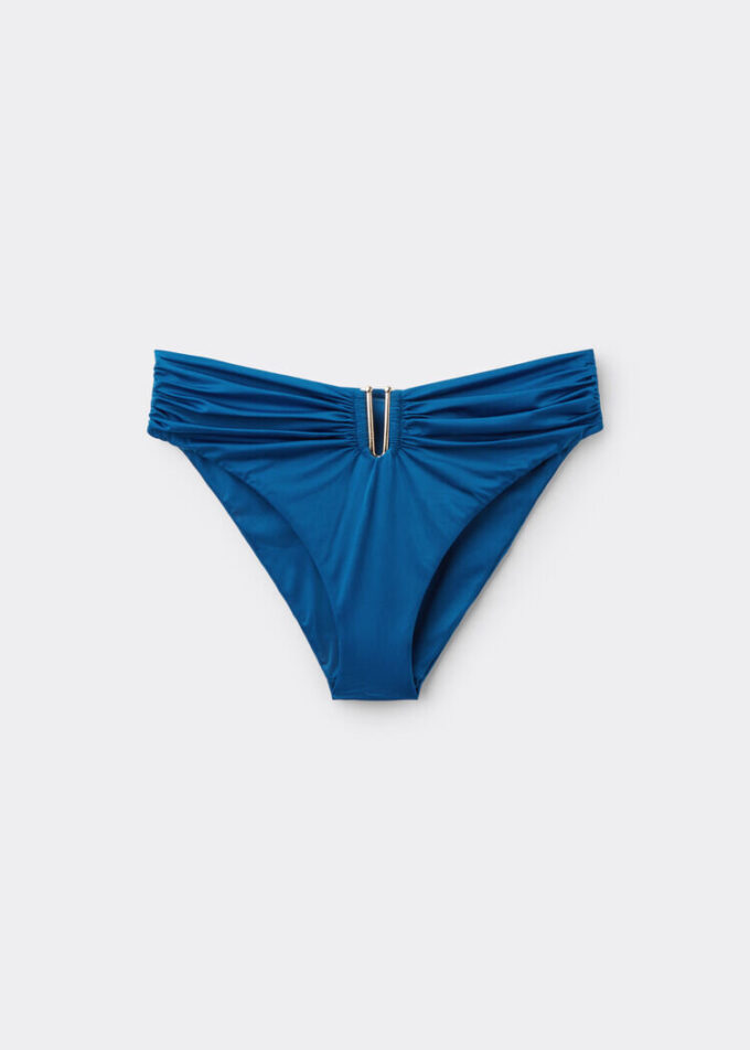 High Rise Swimsuit Bottom Shiny Satin