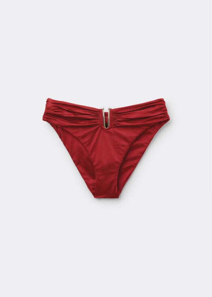 High Rise Swimsuit Bottom Shiny Satin