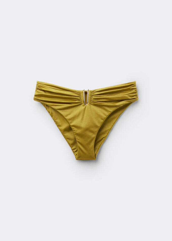 High Rise Swimsuit Bottom Shiny Satin
