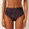 High-Waist Bikini Bottom Dark Animalier