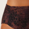 High-Waist Bikini Bottom Dark Animalier