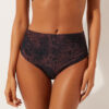 High-Waist Bikini Bottom Dark Animalier