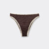 High Waist Brazilian Swimsuit Bottom Bicolor Embroidery High Waist Brazilian Swimsuit Bottom Bicolor Embroidery
