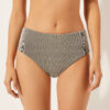 High-Waisted Swimsuit Bottoms Golden Stripes