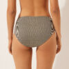 High-Waisted Swimsuit Bottoms Golden Stripes