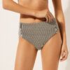 High-Waisted Swimsuit Bottoms Golden Stripes