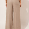 Linen and Viscose Palazzo Pants