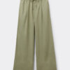 Linen and Viscose Palazzo Pants
