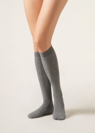 Long Ribbed Cashmere Socks Long Ribbed Cashmere Socks