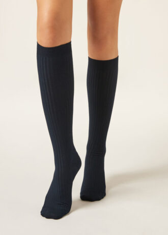 Long Ribbed Cashmere Socks Long Ribbed Cashmere Socks
