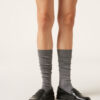 Long Ribbed Cotton Socks
