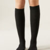 Long Ribbed Wool and Cashmere Socks