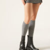 Long Ribbed Wool and Cashmere Socks