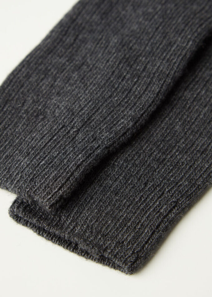 Long Ribbed Wool and Cashmere Socks