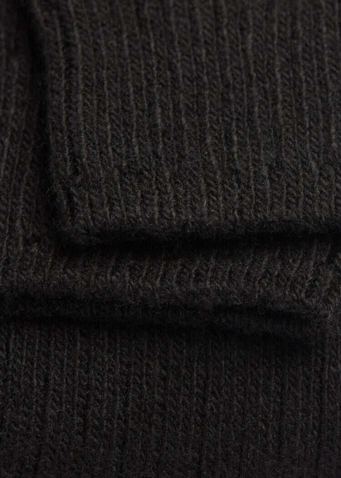 Long Ribbed Wool and Cashmere Socks