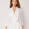 Loose Fit Blazer with Linen