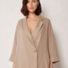 Loose Fit Blazer with Linen