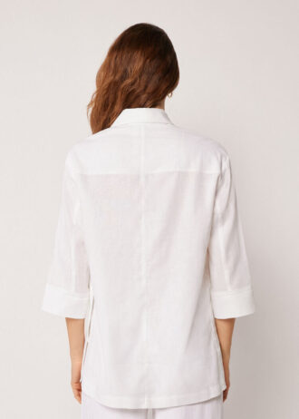 Loose Fit Blazer with Linen
